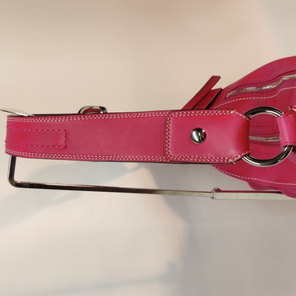 Rare Authentic Coach Leather Soho pleated Hobo Large Pink (F13731) - Picture 8 of 13